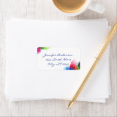 Waterverf Modern Blue Green Red op maat Etiket (Insitu)