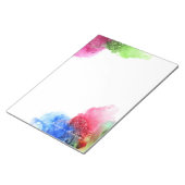 Waterverf Modern Blue Green Red op maat Notitieblok (Schuin)