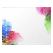 Waterverf Modern Blue Green Red op maat Notitieblok (Voorkant)