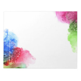 Waterverf Modern Blue Green Red op maat Notitieblok