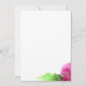 Waterverf Modern Blue Green Red op maat Notitiekaartje (Achterkant)