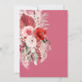 Waterverf Modern Boho Elegant Bloemen Bruiloft Kaart (Achterkant)