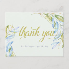Waterverf Modern Boho Leafy Branches Briefkaart