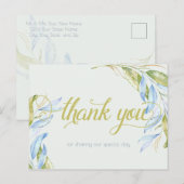 Waterverf Modern Boho Leafy Branches Briefkaart (Voorkant / Achterkant)