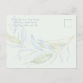 Waterverf Modern Boho Leafy Branches Briefkaart (Achterkant)