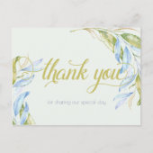 Waterverf Modern Boho Leafy Branches Briefkaart (Voorkant)