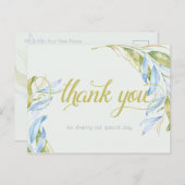 Waterverf Modern Boho Leafy Branches Briefkaart (Voorkant / Achterkant)