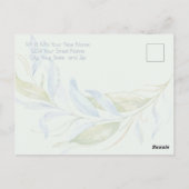 Waterverf Modern Boho Leafy Branches Briefkaart (Achterkant)