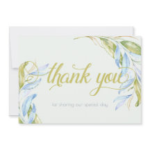 Waterverf Modern Boho Leafy Branches Dank u