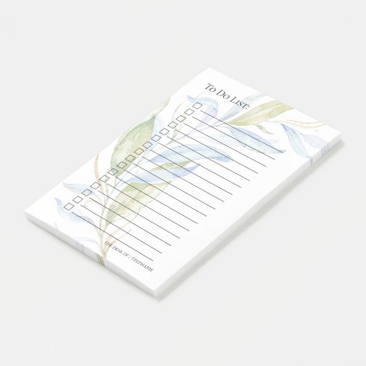 Waterverf Modern Boho Leafy Branches Post-it® Notes (Schuin)