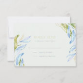 Waterverf Modern Boho Leafy Branches RSVP Kaartje (Achterkant)
