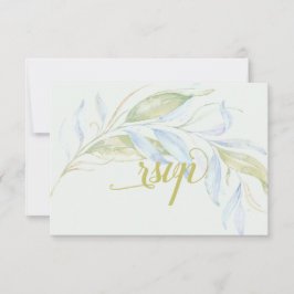 Waterverf Modern Boho Leafy Branches RSVP Kaartje