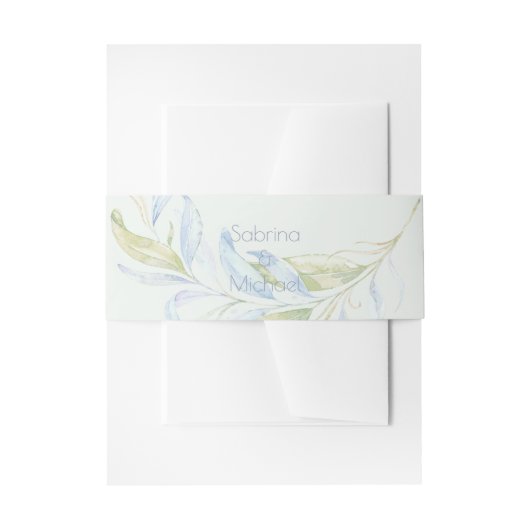 Waterverf Modern Boho Leafy Branches Uitnodigingen Wikkel (Voorkant Voorbeeld)