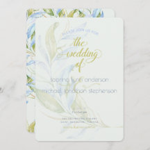 Waterverf Modern Boho Leafy Branches Wedding