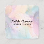 Waterverf Modern Branding en Marketing Abstract Vierkante Visitekaartje (Voorkant)
