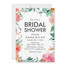 Waterverf Modern Bridal Shower