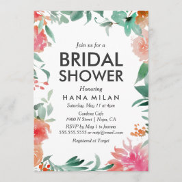Waterverf Modern Bridal Shower Kaart