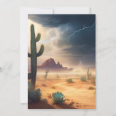 Waterverf Modern Cactus Bruiloft Kaart (Achterkant)