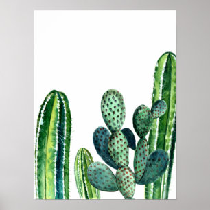 Waterverf Modern Cactus Southwest Poster