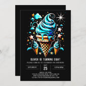 Waterverf Modern Custom Boy Ice Cream Verjaardag Kaart (Voorkant / Achterkant)