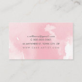 WATERVERF modern delicaat blush roze grijs Visitekaartje (Achterkant)