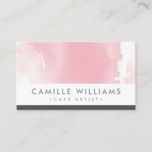 WATERVERF modern delicaat blush roze grijs Visitekaartje