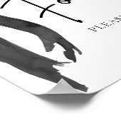 Waterverf Modern Elegant Bow Bow Food Sign Poster (Hoek)