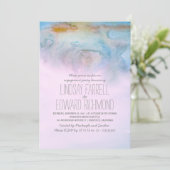 waterverf Modern Engagement Party Invitation Kaart (Staand voorkant)