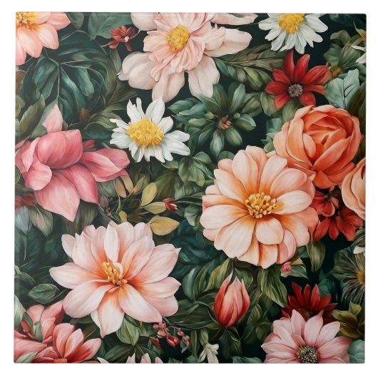 Waterverf  Modern Floral Collectie Tegeltje (Voorkant)