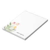 Waterverf Modern Floral Greenery - Gepersonaliseer Notitieblok (Linkerzijde)