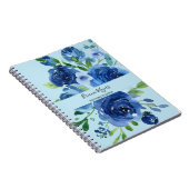 Waterverf Modern Floral Navy Blue Business Notitieboek (Rechterzijde)