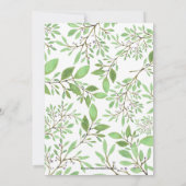 Waterverf Modern Floral Wreatfoto Afstuderen Kaart (Achterkant)