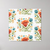 Waterverf Modern Flower Motif Aardse Whimsical Canvas Afdruk (Voorkant)