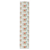 Waterverf Modern Flower Motif Aardse Whimsical Medium Tafelloper (Voorkant)