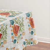 Waterverf Modern Flower Motif Aardse Whimsical Tafelkleed (Voorbeeld)