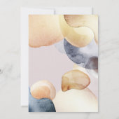 Waterverf Modern Foto geboorte Aankondiging (Achterkant)