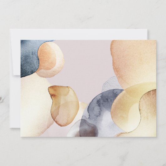 Waterverf Modern Foto Geboorte Aankondiging (Achterkant)