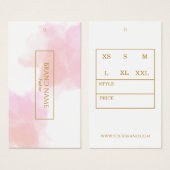 Waterverf Modern Goud Hang label Visitekaartje (Voorkant /achterkant)