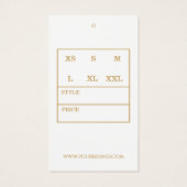 Waterverf Modern Goud Hang label Visitekaartje (Achterkant)