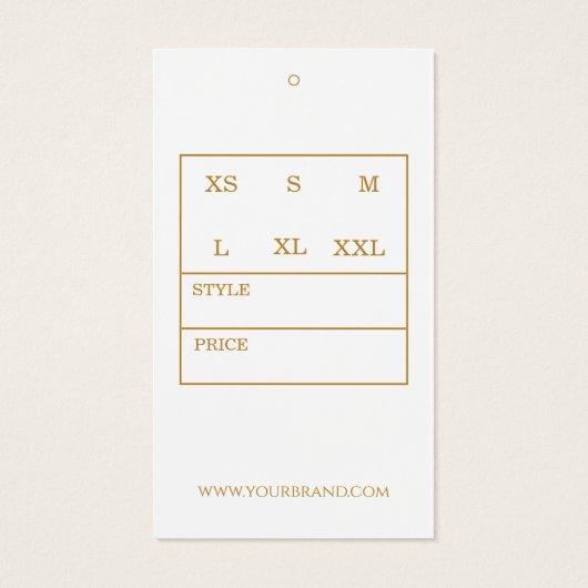 Waterverf Modern Goud Hang label Visitekaartje (Achterkant)