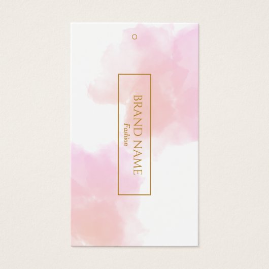 Waterverf Modern Goud Hang label Visitekaartje (Voorkant)