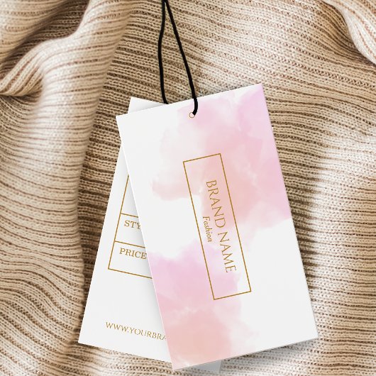 Waterverf Modern Goud Hang label Visitekaartje