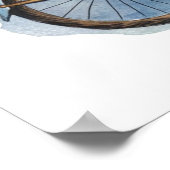 Waterverf Modern Green Frog met gitaar op de fiets Poster (Hoek)