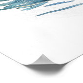 Waterverf Modern Green Frog met gitaar op rock 2 Poster (Hoek)