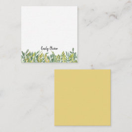 Waterverf Modern Greenery - Aangepaste naam Notitiekaartje