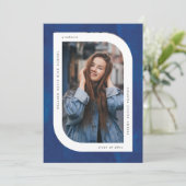 Waterverf Modern lijst Afstuderen Aankondiging (Staand voorkant)