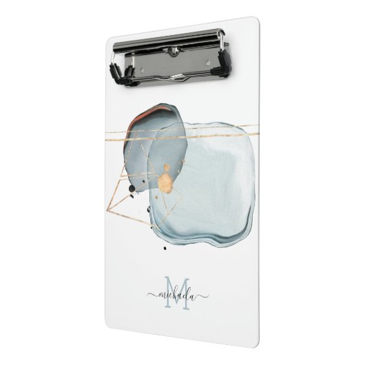 Waterverf Modern Monogram Mini Klembord (Angled2)
