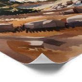 Waterverf Modern Mountains Poster (Hoek)