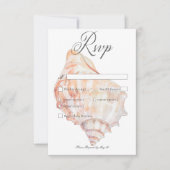 Waterverf Modern Palms & Beach Scene Diner RSVP Kaartje (Voorkant)