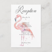 Waterverf Modern Palms & Beach Scene Receptie Informatiekaartje (Voorkant)